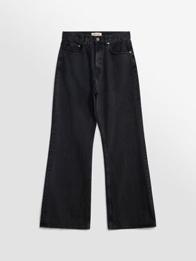 Bare Knuckles Serge Loose Boot Cut Jeans Ash Black Size 36